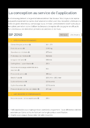 Pulverizatoare beton Epiroc BP 2050
