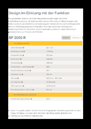 Pulverizatoare beton Epiroc BP 2050 R