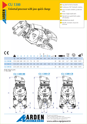 Pulverizatoare beton Arden CU 1300 BB