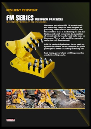 Pulverizatoare beton OSA Demolition Equipment FM 20