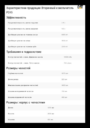 Pulverizatoare beton Caterpillar P245