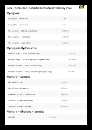 Pulverizatoare beton Caterpillar P345