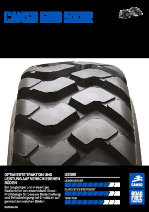 Anvelope pentru echipamente de construcții Camso GRD 533R 14.00R24