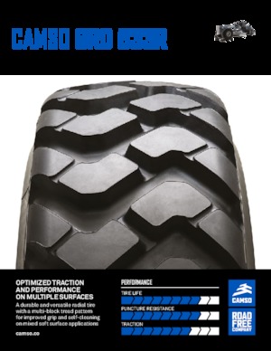 Anvelope pentru echipamente de construcții Camso GRD 533R 14.00R24