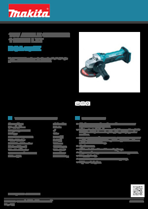 Polizoare unghiulare fără fir Makita DGA452Z 