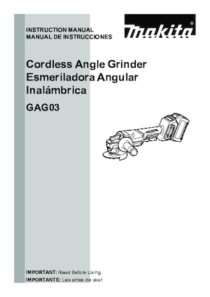 Polizoare unghiulare fără fir Makita GAG03M1