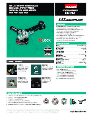 Polizoare unghiulare fără fir Makita XAG26Z