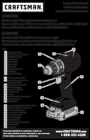 Burghie și șurubelnite fără fir Craftsman CMCD726B