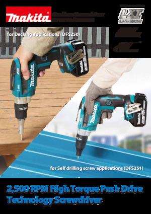 Burghie și șurubelnite fără fir Makita DFS250 