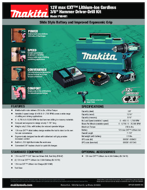 Burghie și șurubelnite fără fir Makita PH04R1 