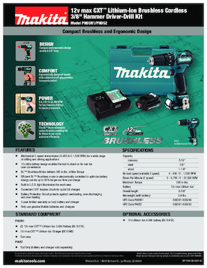 Burghie și șurubelnite fără fir Makita PH05Z