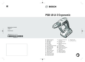 Burghie și șurubelnite fără fir Bosch PSB 18 LI-2 Ergonomic