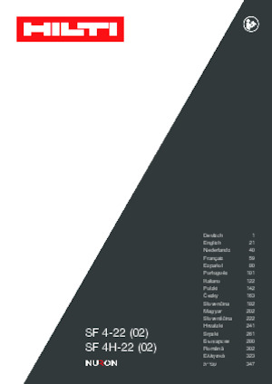 Burghie și șurubelnite fără fir Hilti SF 4H-22