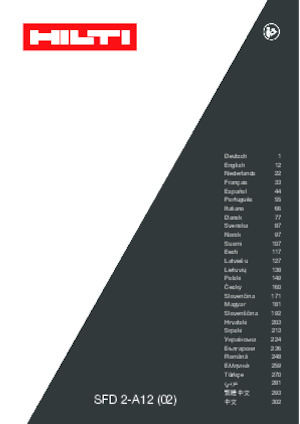 Burghie și șurubelnite fără fir Hilti SFD 2-A12