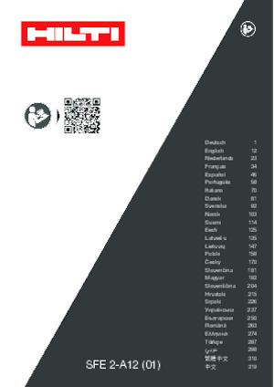 Burghie și șurubelnite fără fir Hilti SFE 2-A12