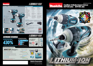 Șurubelnițe cu impact, fără fir, & chei fixe Makita BTP140 