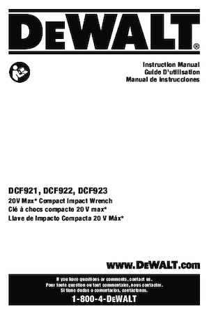 Șurubelnițe cu impact, fără fir, & chei fixe DEWALT DCF921P2