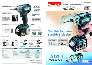 Șurubelnițe cu impact, fără fir, & chei fixe Makita DTS141