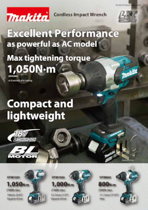 Șurubelnițe cu impact, fără fir, & chei fixe Makita DTW1001 