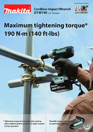 Șurubelnițe cu impact, fără fir, & chei fixe Makita DTW190