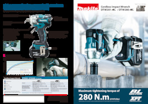 Șurubelnițe cu impact, fără fir, & chei fixe Makita DTW280 