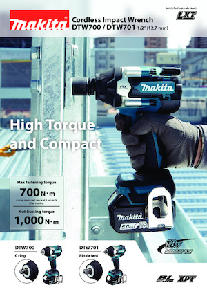 Șurubelnițe cu impact, fără fir, & chei fixe Makita DTW700 