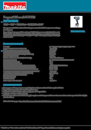 Șurubelnițe cu impact, fără fir, & chei fixe Makita DTW701Z