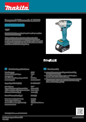 Șurubelnițe cu impact, fără fir, & chei fixe Makita DTWA260