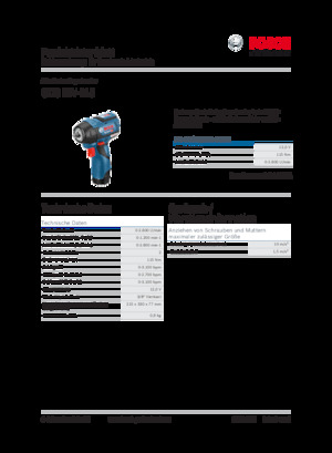 Șurubelnițe cu impact, fără fir, & chei fixe Bosch GDS 12V-115