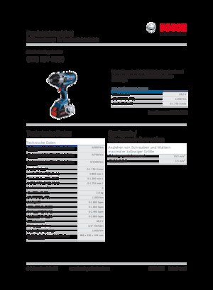 Șurubelnițe cu impact, fără fir, & chei fixe Bosch GDS 18V-1000