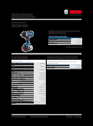 Șurubelnițe cu impact, fără fir, & chei fixe Bosch GDS 18V-1000
