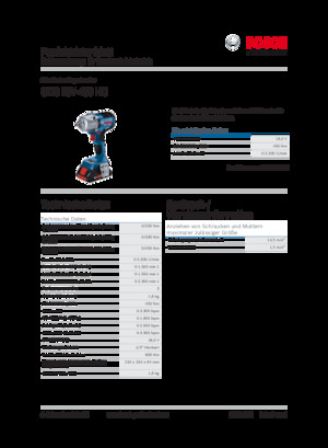 Șurubelnițe cu impact, fără fir, & chei fixe Bosch GDS 18V-450 HC