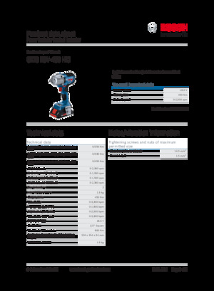 Șurubelnițe cu impact, fără fir, & chei fixe Bosch GDS 18V-450 HC