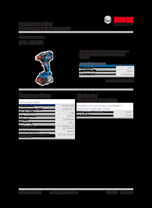 Șurubelnițe cu impact, fără fir, & chei fixe Bosch GDX 18V-200