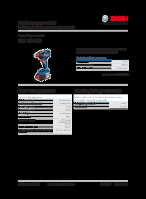 Șurubelnițe cu impact, fără fir, & chei fixe Bosch GDX 18V-200