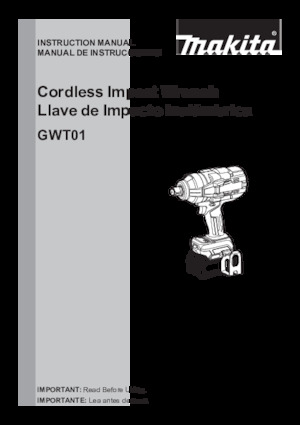 Șurubelnițe cu impact, fără fir, & chei fixe Makita GWT01D