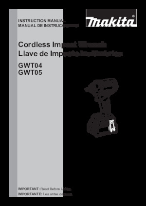 Șurubelnițe cu impact, fără fir, & chei fixe Makita GWT04D
