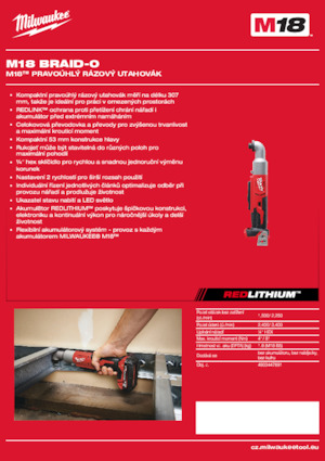 Șurubelnițe cu impact, fără fir, & chei fixe Milwaukee M18 BRAID-0