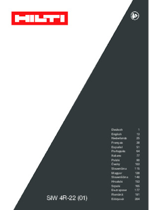 Șurubelnițe cu impact, fără fir, & chei fixe Hilti SIW 4R-22 3/8