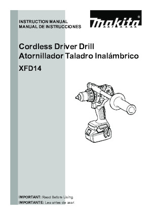 Șurubelnițe cu impact, fără fir, & chei fixe Makita XDT14T