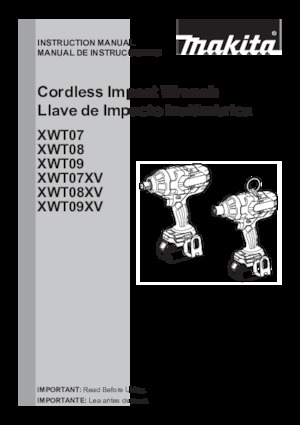 Șurubelnițe cu impact, fără fir, & chei fixe Makita XWT08Z