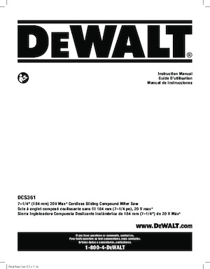 Fierăstraie de onglet fără fir DEWALT DCS361M1