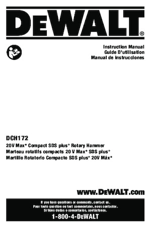 Ciocane rotative fără fir (SDS) DEWALT DCH172B