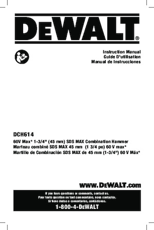 Ciocane rotative fără fir (SDS) DEWALT DCH614B