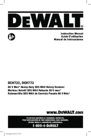 Ciocane rotative fără fir (SDS) DEWALT DCH773Y2