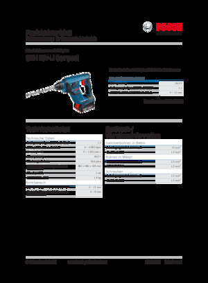 Ciocane rotative fără fir (SDS) Bosch GBH 18V-LI Compact