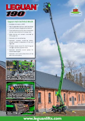 Nacele cu braț articulat pe șenile Leguan 190 