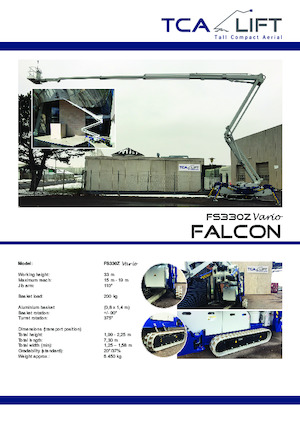 Nacele cu braț articulat pe șenile Falcon Lifts FS 330 Z Vario