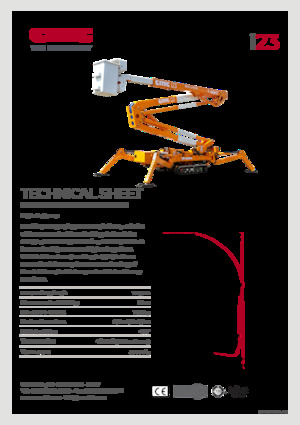 Nacele cu braț articulat pe șenile CMC i23