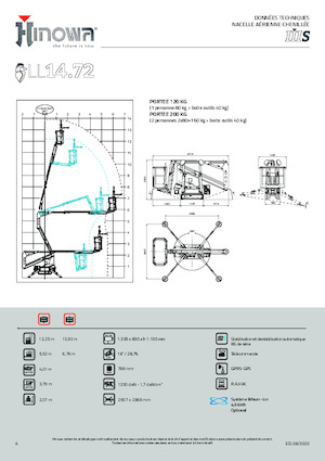 Nacele cu braț articulat pe șenile Hinowa Lightlift 14.72 IIIS